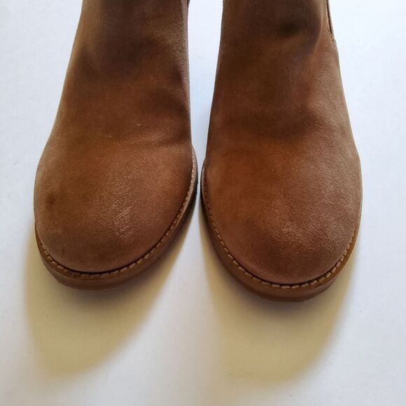 Diba Suede Leather Wedge Ankle Boots Booties Size 10 New - Picture 10 of 10